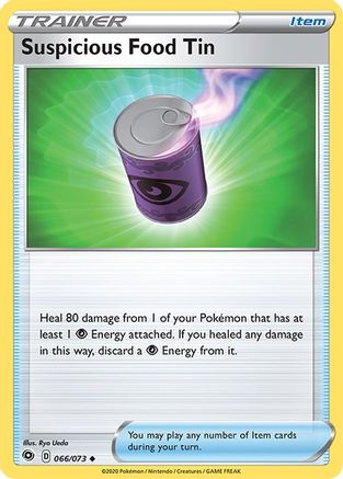 Suspicious Food Tin 066/73 - Reverse Holofoil Champions Path - Uncommon