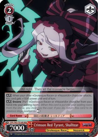 Crimson Red Tyrant, Shalltear (RRR) (OVL/S62-TE16R RRR) - Nazarick: Tomb of the Undead