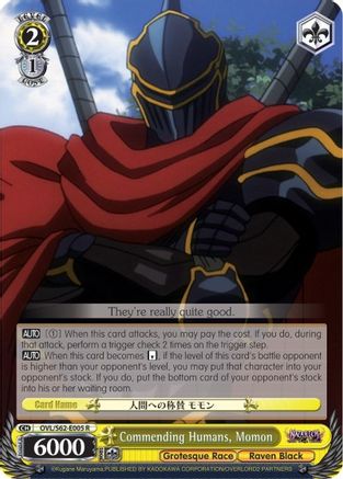 Commending Humans, Momon (OVL/S62-E005 R) - Nazarick: Tomb of the Undead