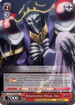 Resurrection Ritual, Ainz (OVL/S62-E069 C) - Nazarick: Tomb of the Undead