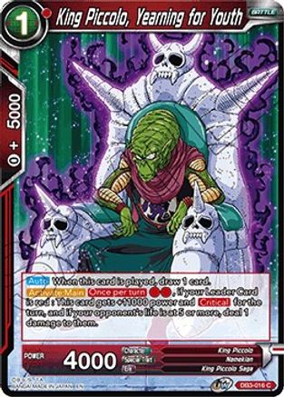 King Piccolo, Yearning for Youth (DB3-016) - Draft Box 06 Giant Force