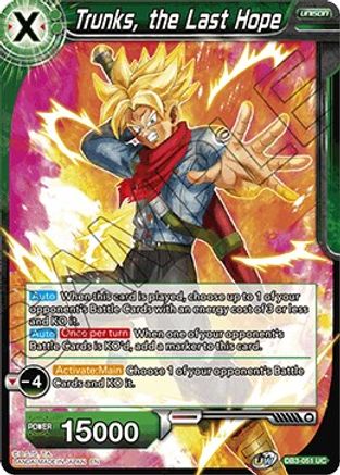 Trunks, the Last Hope (DB3-051) - Draft Box 06 Giant Force