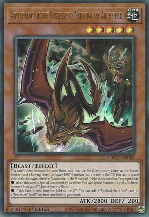 Awakening of the Possessed - Nefariouser Archfiend (SDCH-EN005) - Structure Deck: Spirit Charmers 1st Edition