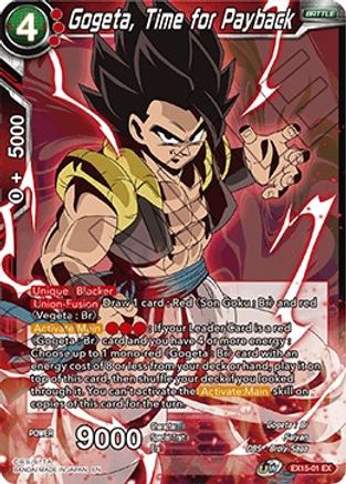 Gogeta, Time for Payback (EX15-01) - Expansion Deck Box Set 15 Battle Enhanced
