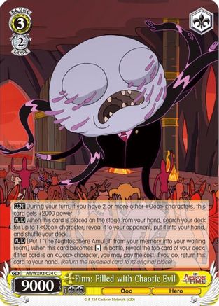 Finn: Filled with Chaotic Evil (AT/WX02-024 C) - Adventure Time
