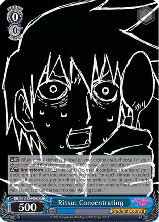 Ritsu: Concentrating (MOB/SX02-073 R) - Mob Psycho 100