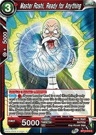 Master Roshi, Ready for Anything (BT12-010) - Vicious Rejuvenation Foil