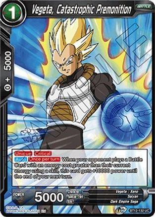 Vegeta, Catastrophic Premonition (BT12-132) - Vicious Rejuvenation