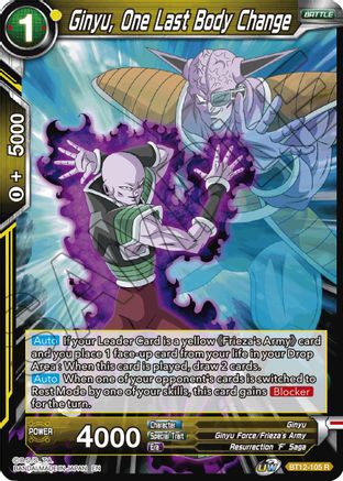 Ginyu, One Last Body Change (BT12-105) - Vicious Rejuvenation