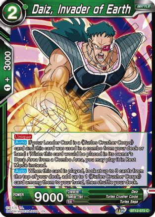 Daiz, Invader of Earth (BT12-072) - Vicious Rejuvenation Foil