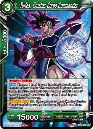 Turles, Crusher Corps Commander (BT12-069) - Vicious Rejuvenation Foil