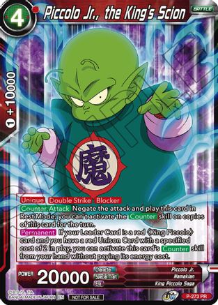 Piccolo Jr., the King's Scion (Unison Warrior Series Tournament Pack Vol.3) (P-273) - Tournament Promotion Cards