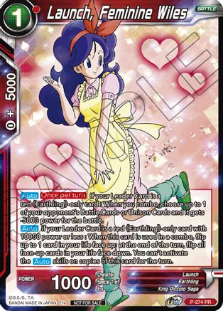Launch, Feminine Wiles (Unison Warrior Series Tournament Pack Vol.3) (P-274) - Tournament Promotion Cards
