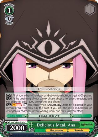 Delicious Meal, Ana (FGO/S75-E042 C) - Fate/Grand Order Absolute Demonic Front: Babylonia