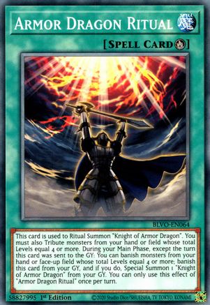 Armor Dragon Ritual (BLVO-EN064) - Blazing Vortex 1st Edition