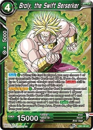 Broly, the Swift Berserker (EB1-30) - Battle Evolution Booster Foil