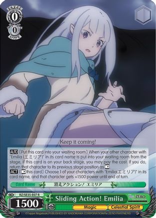 Sliding Action! Emilia (RZ/SE35-E07 R) - Re:ZERO: The Frozen Bond