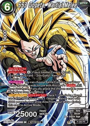 SS3 Gogeta, Martial Melee (Unison Warrior Series Tournament Pack Vol.3) (Winner Stamped) (P-286) - Tournament Promotion Cards