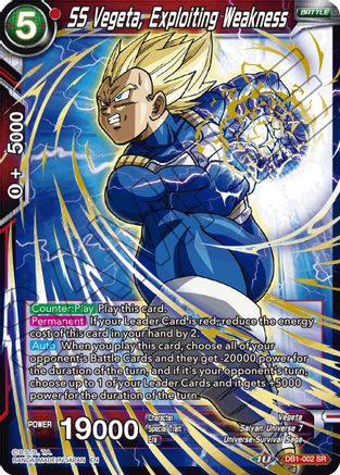 SS Vegeta, Exploiting Weakness (Reprint) (DB1-002) - Battle Evolution Booster Foil