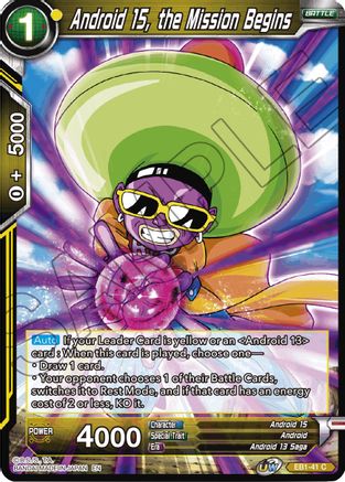 Android 15, the Mission Begins (EB1-41) - Battle Evolution Booster Foil
