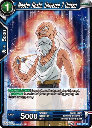 Master Roshi, Universe 7 United (Reprint) (DB1-027) - Battle Evolution Booster