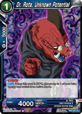 Dr. Rota, Unknown Potential (Reprint) (DB2-042) - Battle Evolution Booster