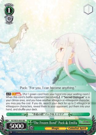 "The Frozen Bond" Puck & Emilia (Parallel Foil) (RZ/SE35-E03 RR) - Re:ZERO: The Frozen Bond