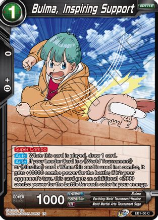 Bulma, Inspiring Support (EB1-50) - Battle Evolution Booster Foil
