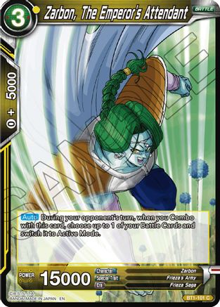 Zarbon, The Emperor's Attendant (Reprint) (BT1-101) - Battle Evolution Booster