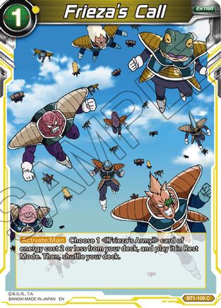 Frieza's Call (Reprint) (BT1-109) - Battle Evolution Booster Foil