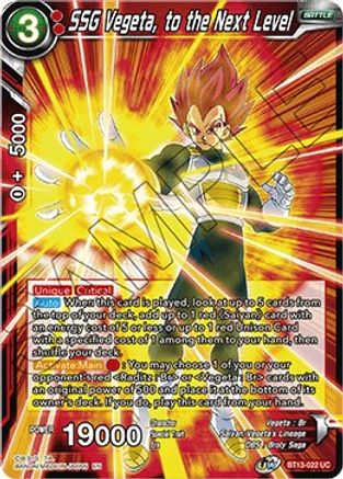 SSG Vegeta, to the Next Level (BT13-022) - Supreme Rivalry Foil