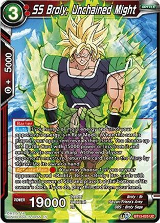 SS Broly, Unchained Might (BT13-025) - Supreme Rivalry