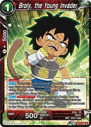 Broly, the Young Invader (BT13-026) - Supreme Rivalry Foil