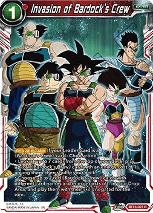 Invasion of Bardock's Crew (BT13-027) - Supreme Rivalry Foil