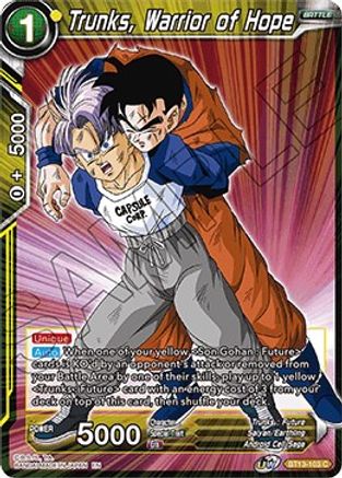 Trunks, Warrior of Hope (BT13-103) - Supreme Rivalry Foil