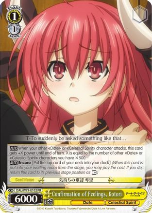 Confirmation of Feelings, Kotori (DAL/W79-E102 PR) - Date A Live