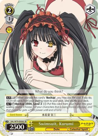 Swimsuit, Kurumi (SR) (DAL/W79-E006S SR) - Date A Live