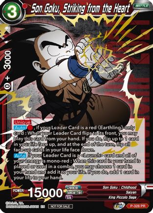Son Goku, Striking from the Heart (Championship Pack 2021 Vol.1) (Winner Gold Stamped) (P-328) - Promotion Cards