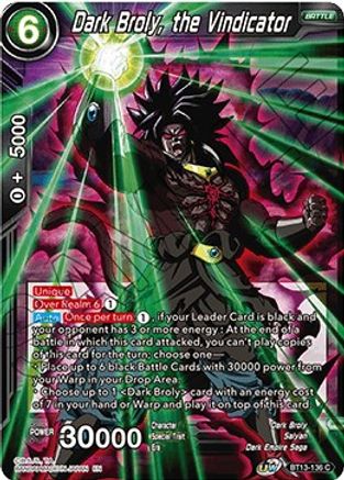 Dark Broly, the Vindicator (BT13-136) - Supreme Rivalry