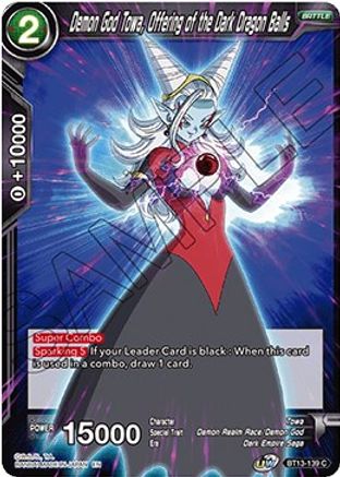 Demon God Towa, Offering of the Dark Dragon Balls (BT13-139) - Supreme Rivalry Foil