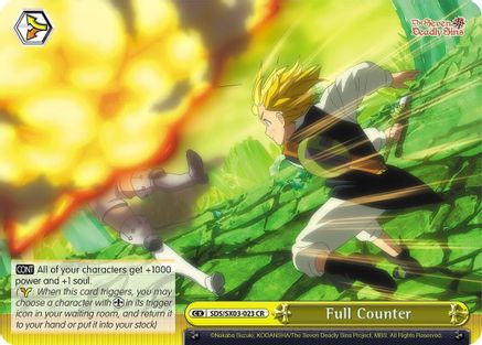 Full Counter (SDS/SX03-023 CR) - The Seven Deadly Sins