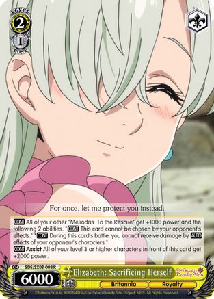 Elizabeth: Sacrificing Herself (SDS/SX03-008 R) - The Seven Deadly Sins