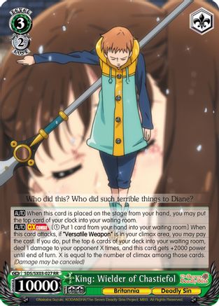 King: Wielder of Chastiefol (SDS/SX03-027 RR) - The Seven Deadly Sins