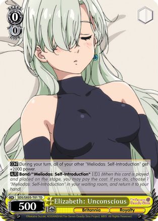 Elizabeth: Unconscious (SDS/SX03-T01 TD) - The Seven Deadly Sins