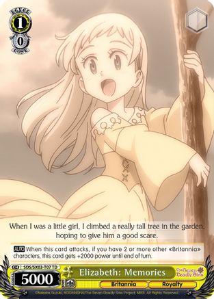 Elizabeth: Memories (SDS/SX03-T07 TD) - The Seven Deadly Sins