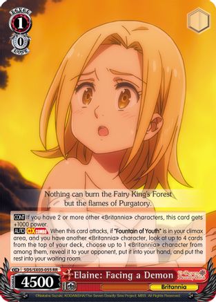 Elaine: Facing a Demon (SDS/SX03-055 RR) - The Seven Deadly Sins