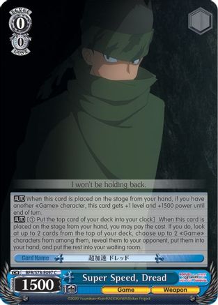 Super Speed, Dread (BFR/S78-E097 C) - BOFURI: I Don't Want to Get Hurt, so I'll Max Out My Defense