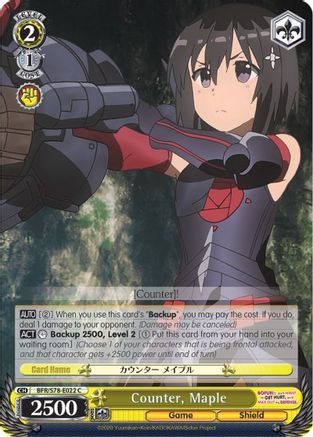 Counter, Maple (BFR/S78-E022 C) - BOFURI: I Don't Want to Get Hurt, so I'll Max Out My Defense
