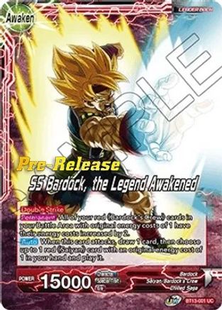 Bardock // SS Bardock, the Legend Awakened (BT13-001) - Supreme Rivalry PreRelease Cards