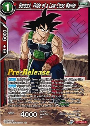Bardock, Pride of a Low-Class Warrior (BT13-005) - Supreme Rivalry PreRelease Cards
